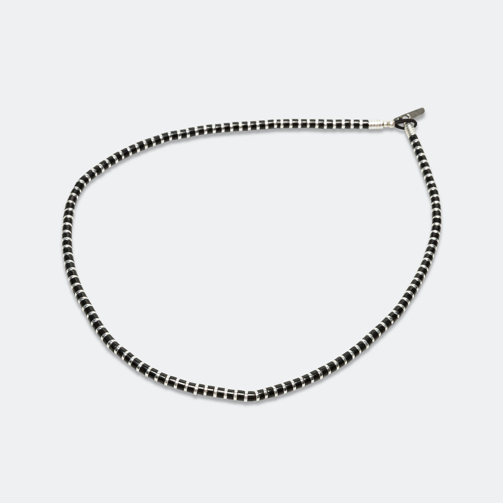 Heishi Hematite Necklace - Jet Stone