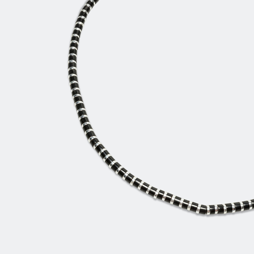 Heishi Hematite Necklace - Jet Stone