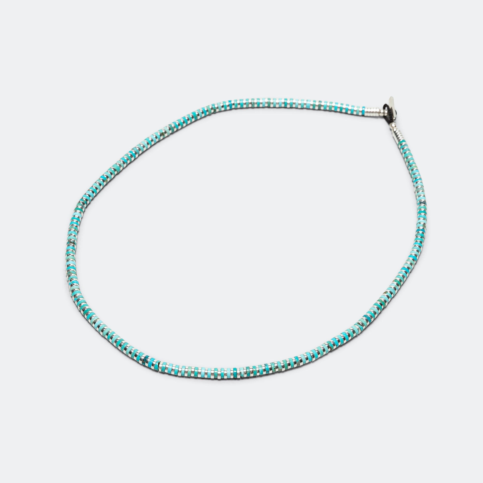Heishi Hematite Necklace - Turquoise