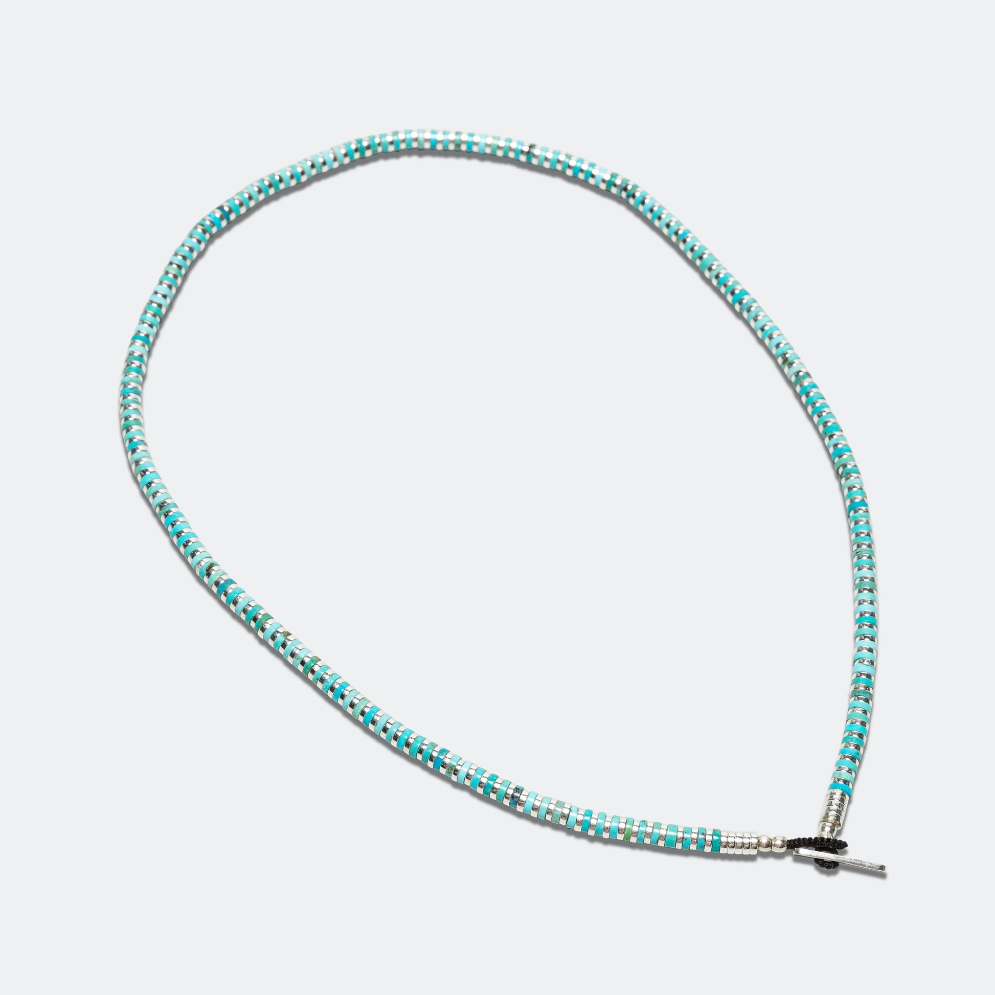 Heishi Hematite Necklace - Turquoise