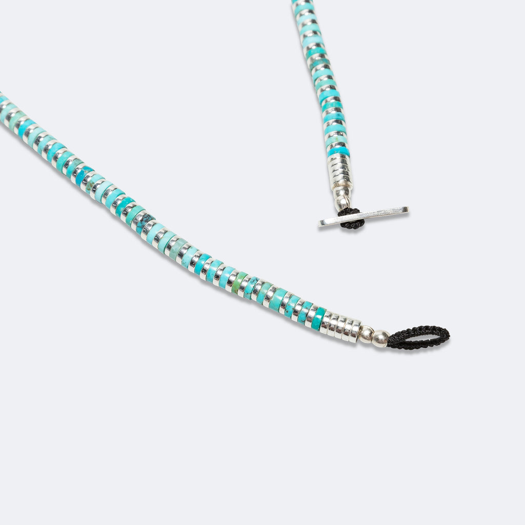 Heishi Hematite Necklace - Turquoise
