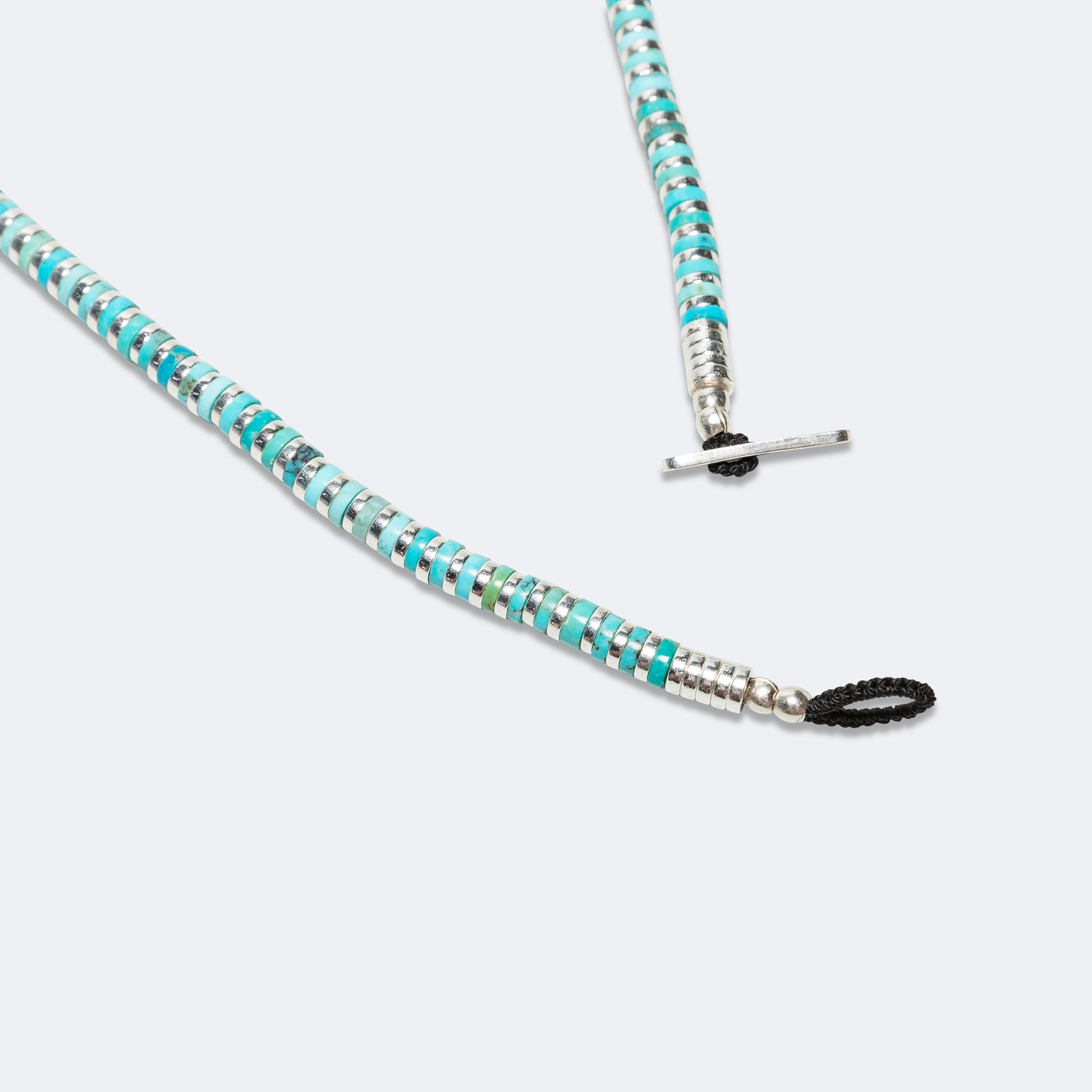 Heishi Hematite Necklace - Turquoise