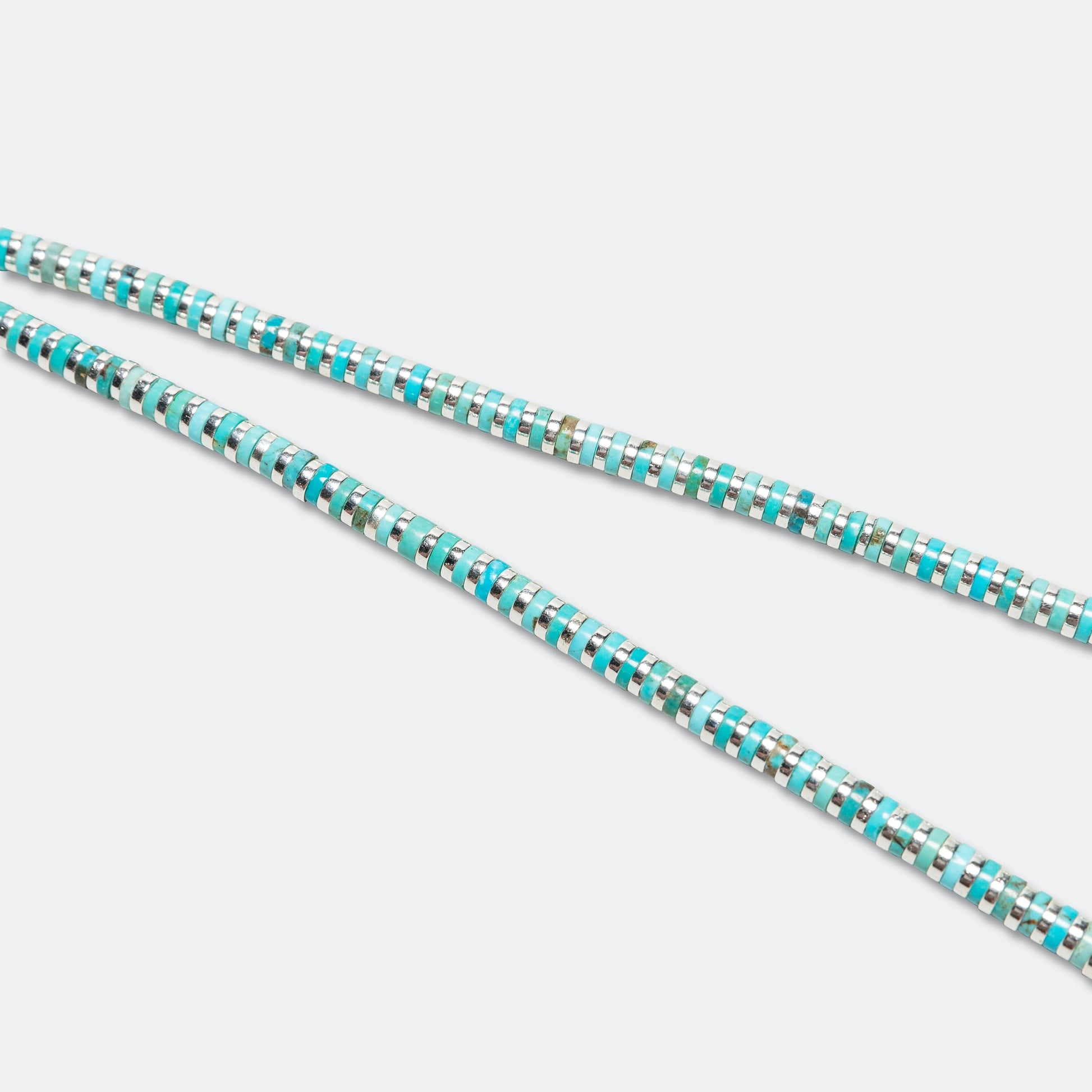 Heishi Hematite Necklace - Turquoise