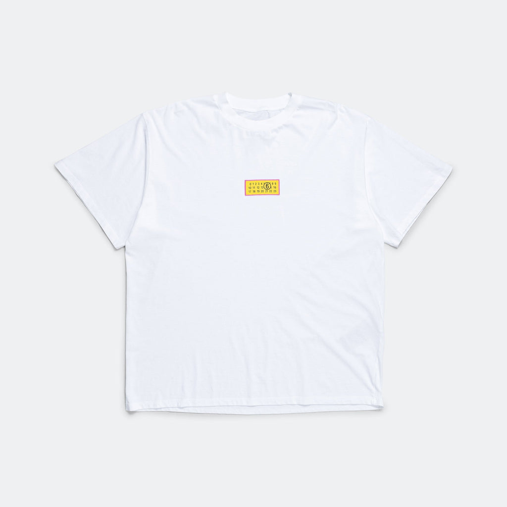 Basic T-Shirt Numbers Motif - Optic White