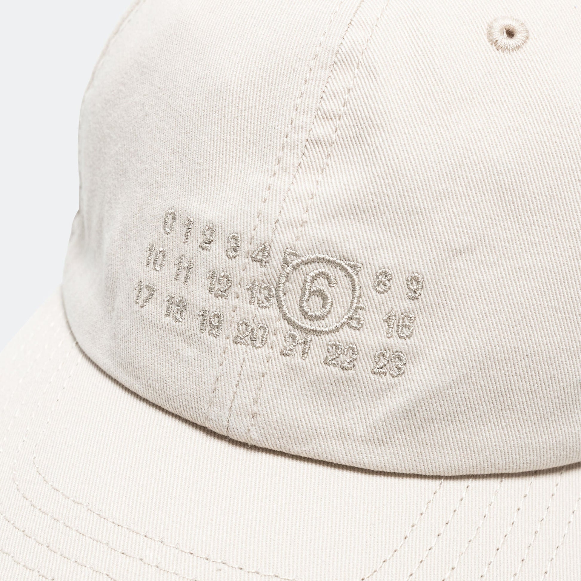 Numeric Signature Cap - Ivory