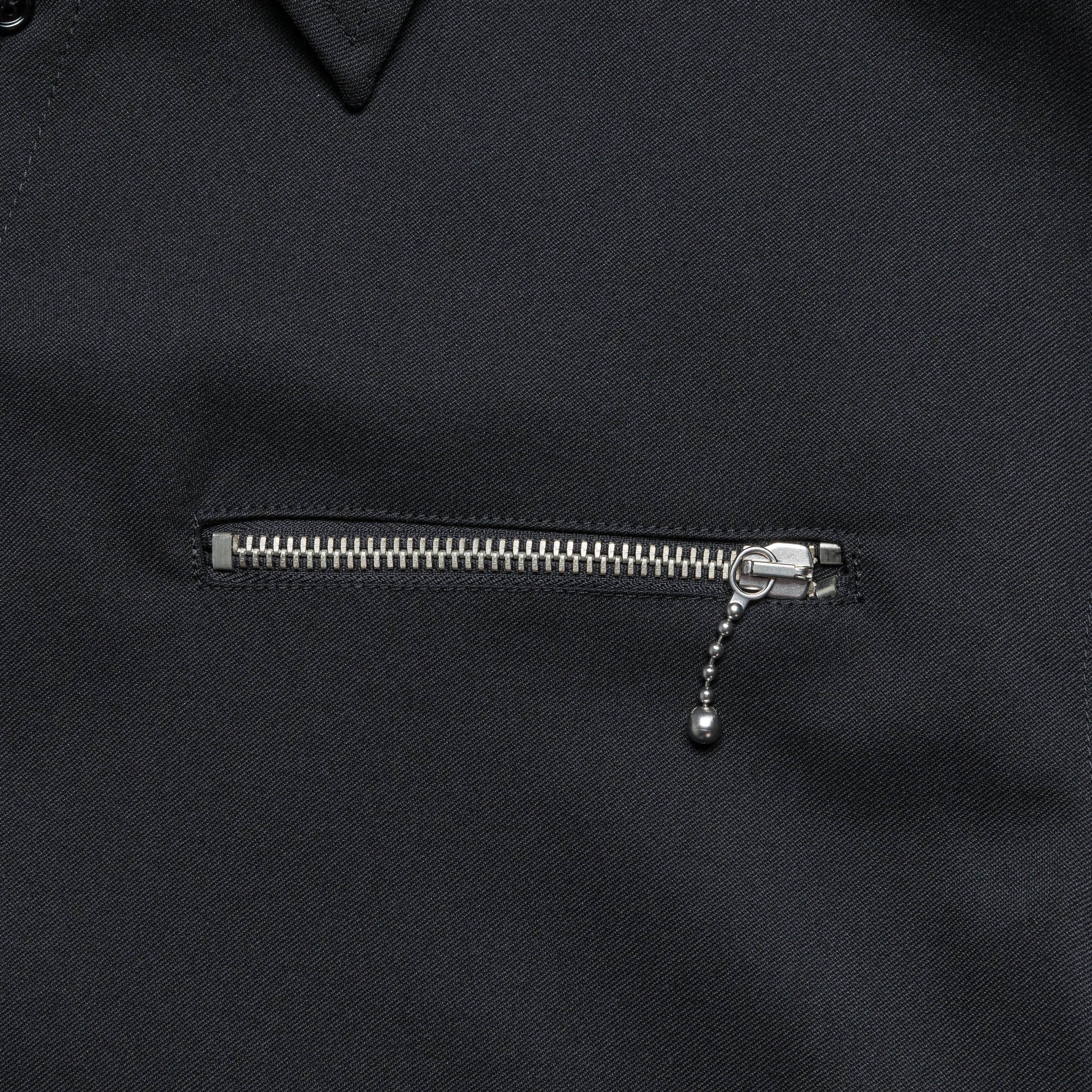 Zip Pocket Long Sleeve Shirt - Black
