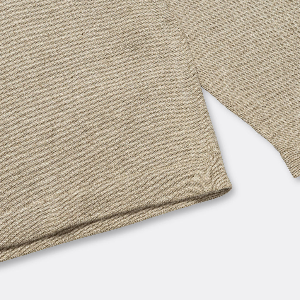 Cotton Cashmere Sweater - Beige