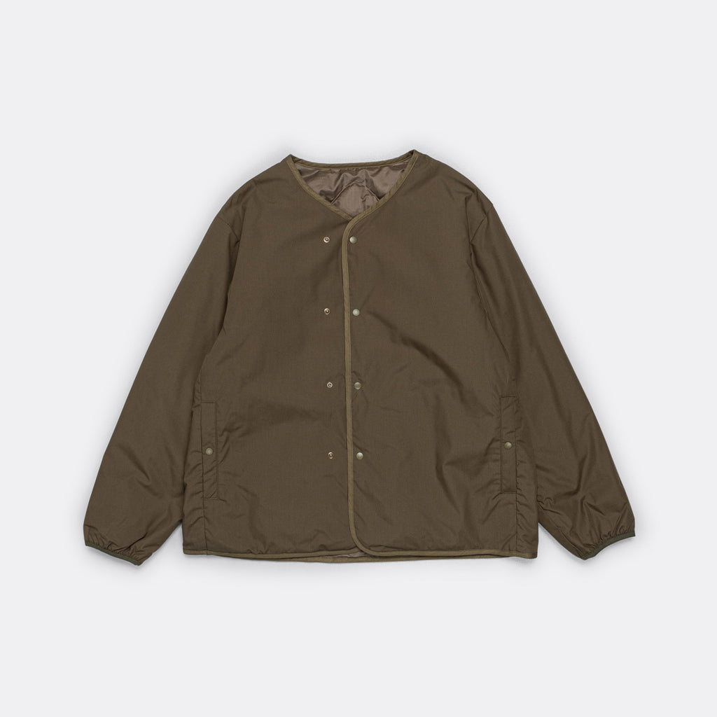 Reversible Down Cardigan - Khaki Beige