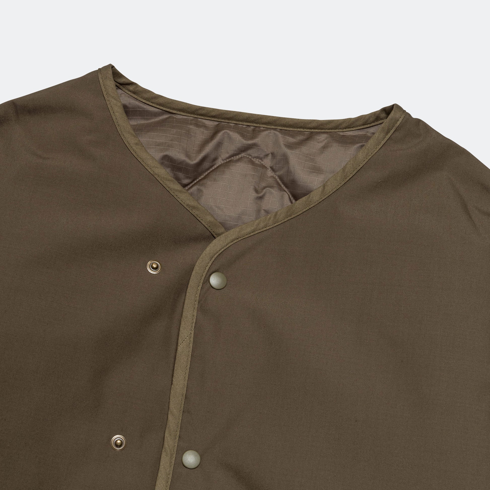 Reversible Down Cardigan - Khaki Beige