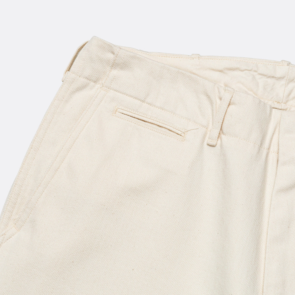 Wide Denim Pants - Natural