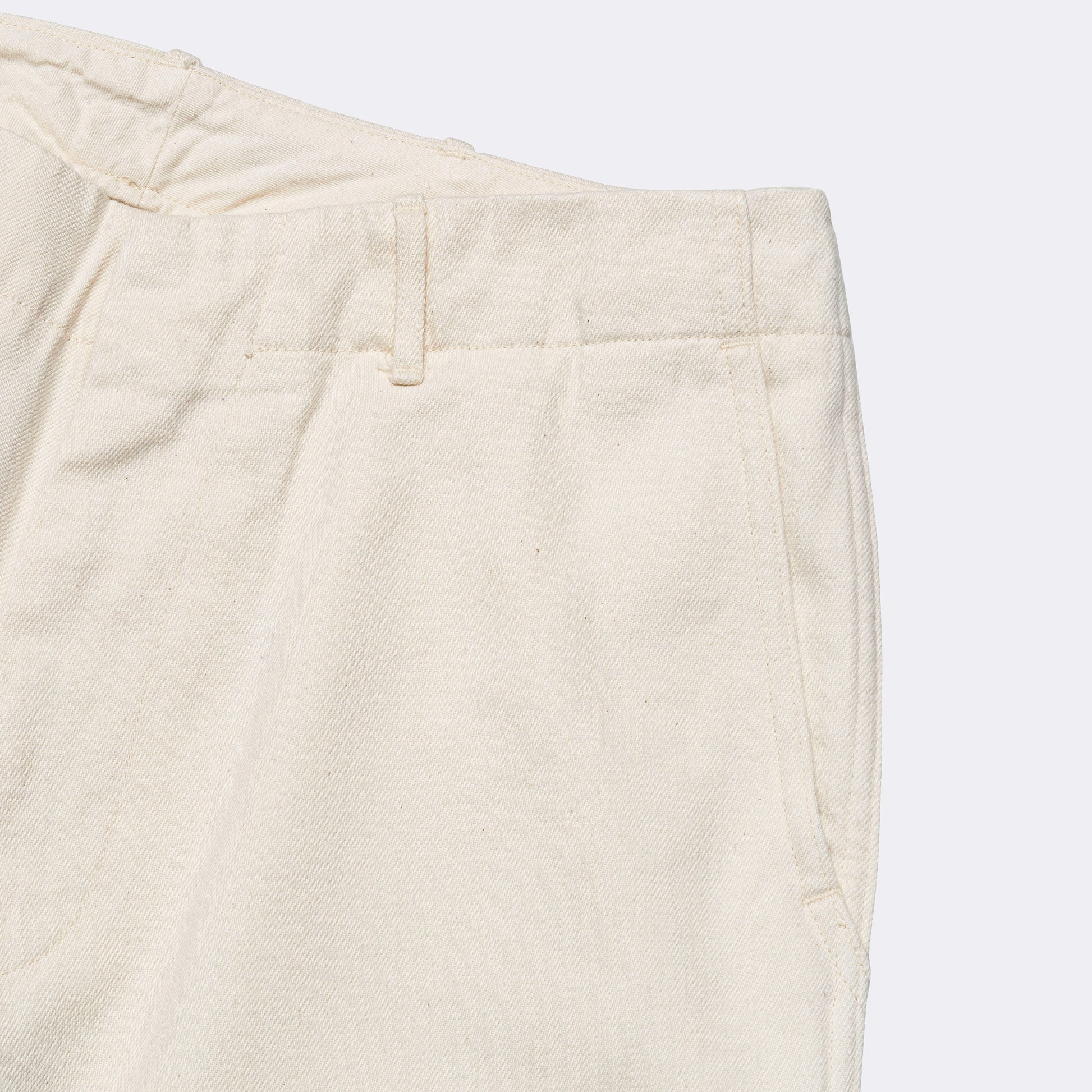 Wide Denim Pants - Natural