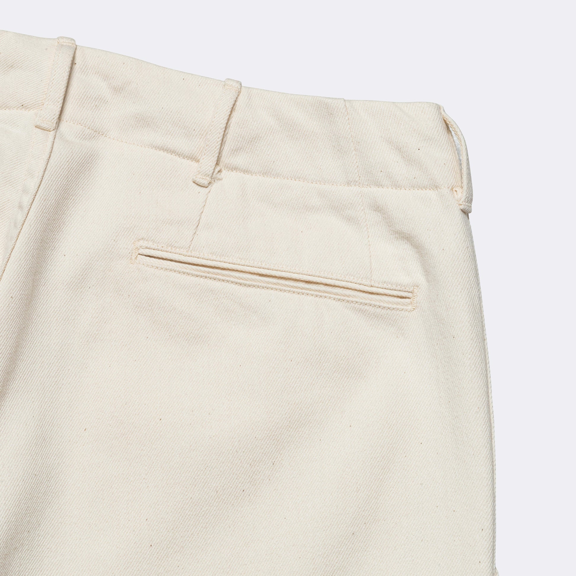 Wide Denim Pants - Natural