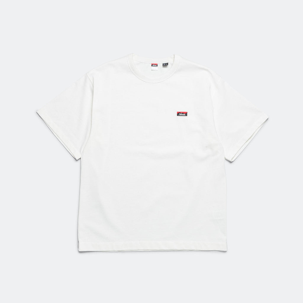 Eco Hybrid Box Logo Embroidery Tee - White