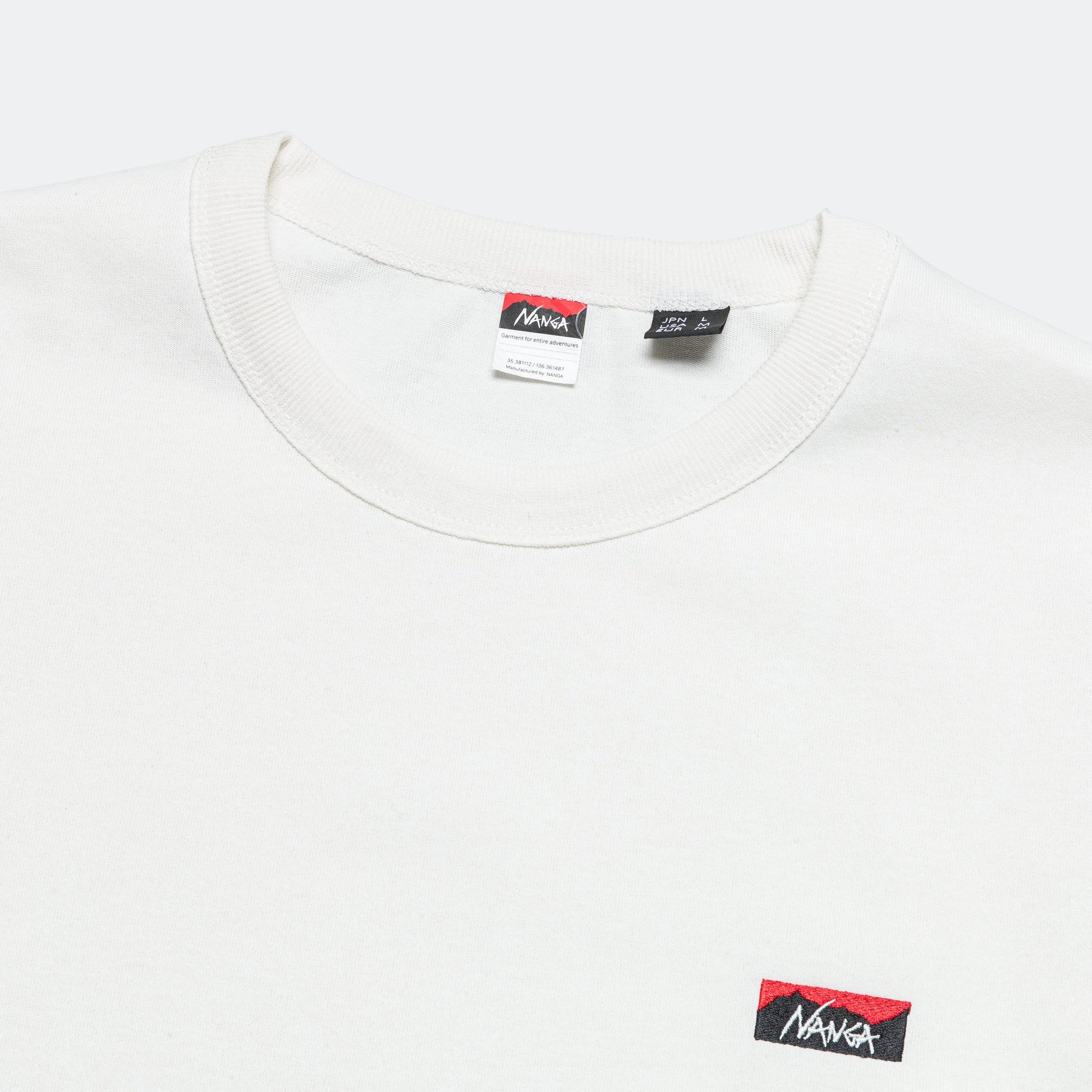 Eco Hybrid Box Logo Embroidery Tee - White