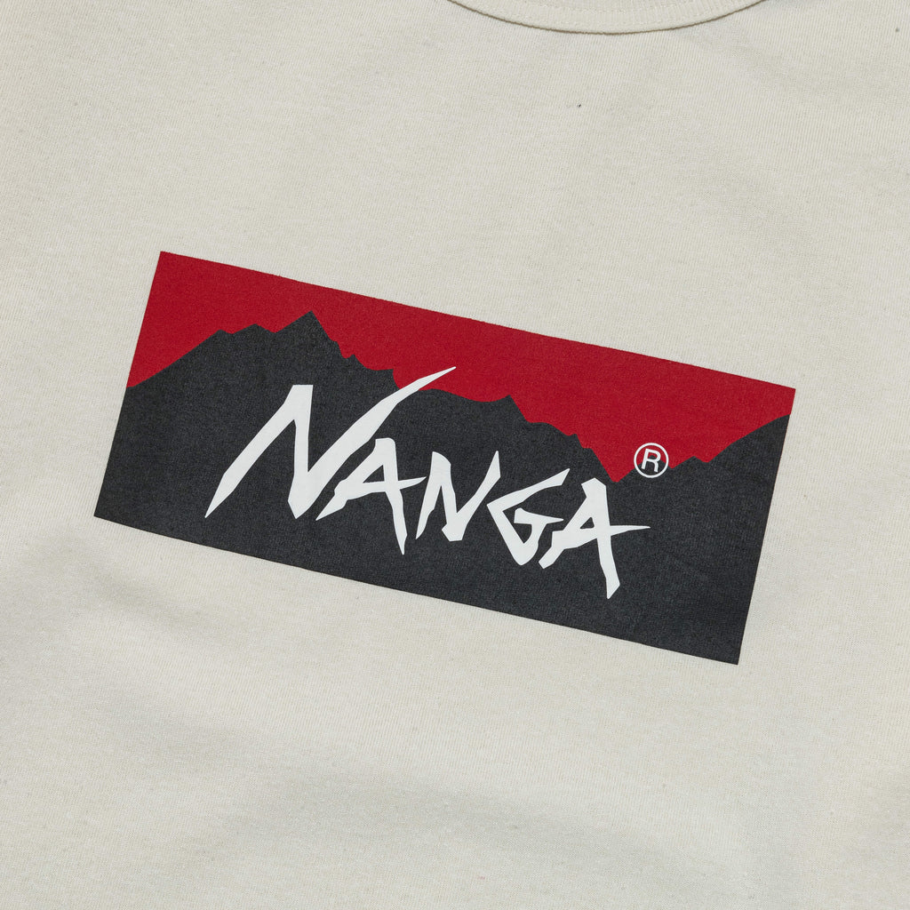 Eco Hybrid Box Logo LS Tee - White