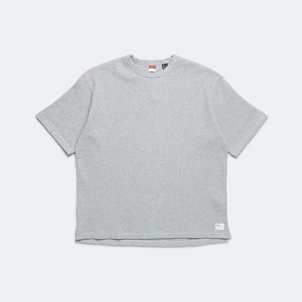 Eco Hybrid Waffle Loose Fit Tee - Light Grey