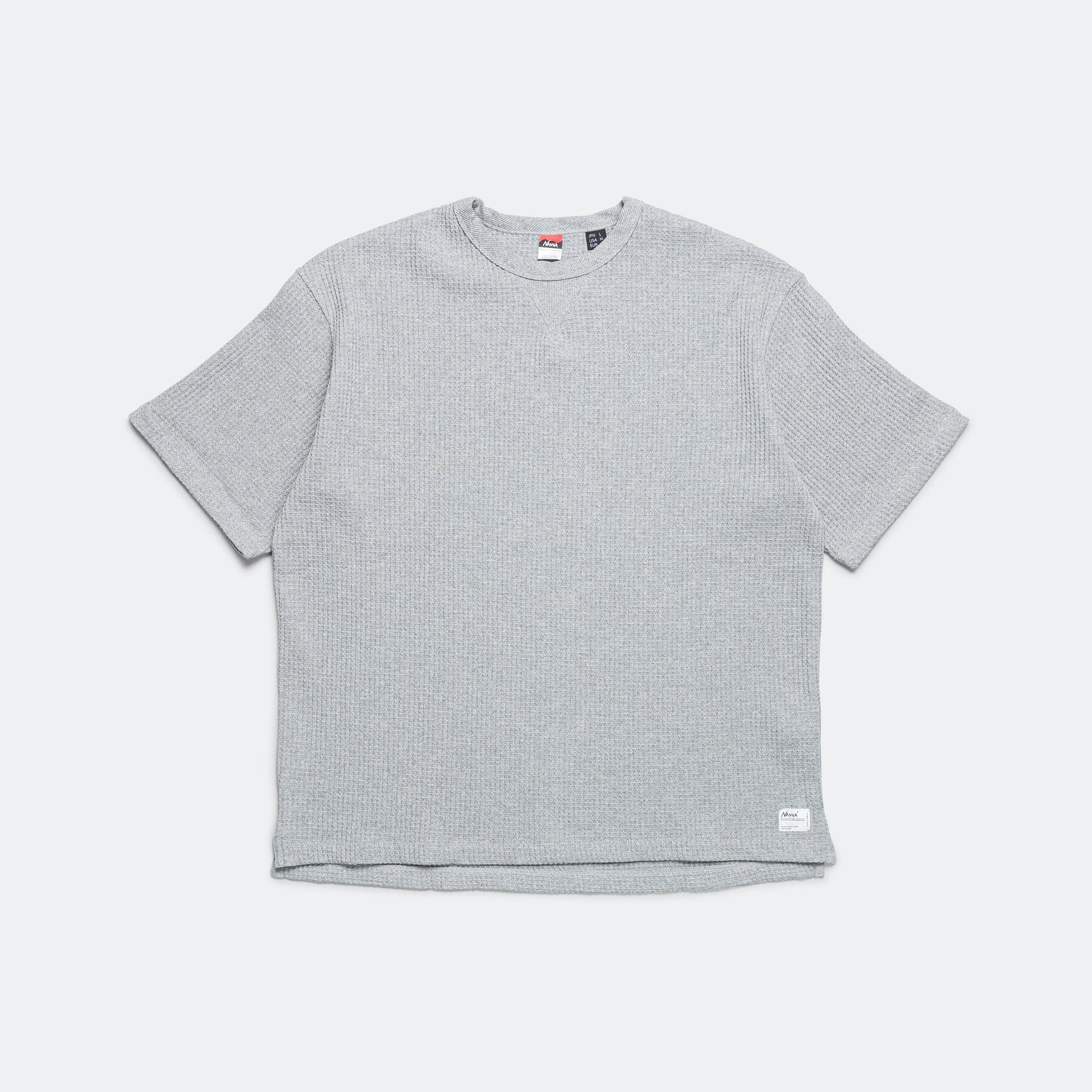 Eco Hybrid Waffle Loose Fit Tee - Light Grey