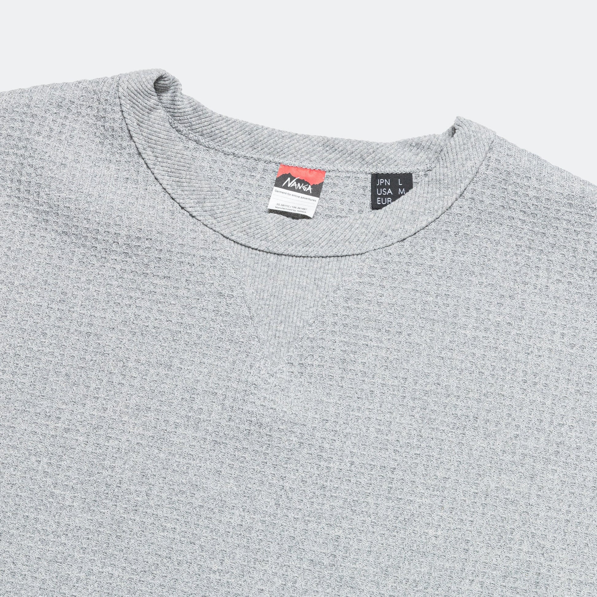 Eco Hybrid Waffle Loose Fit Tee - Light Grey