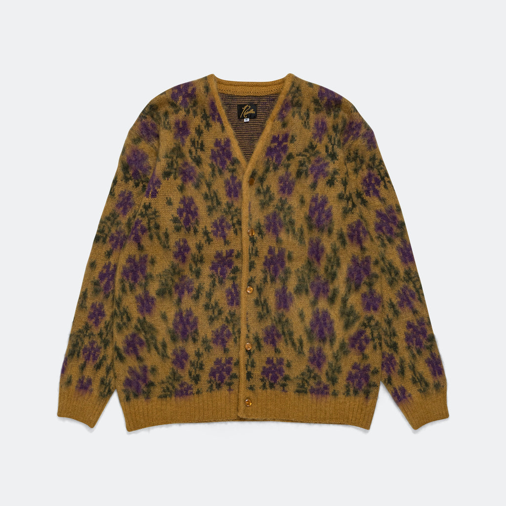 Mohair Cardigan - Yellow Flower