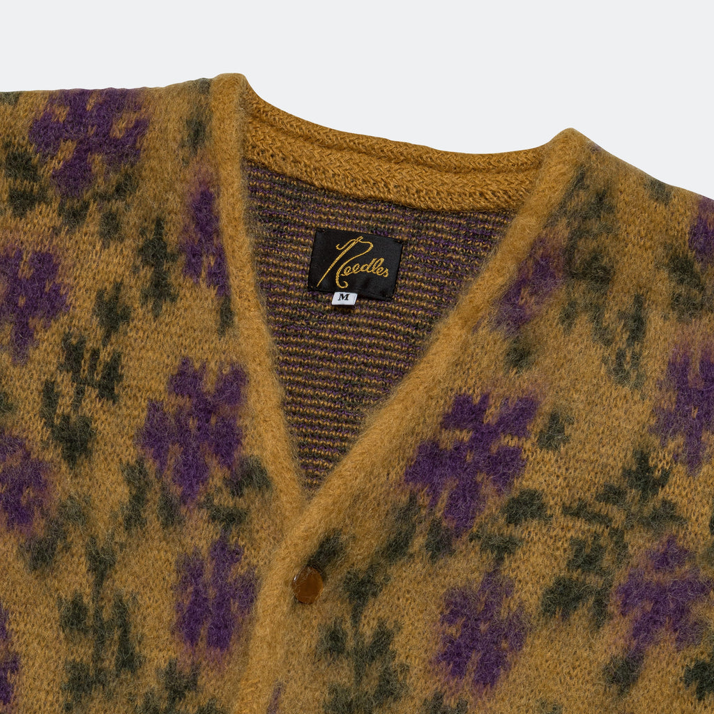 Mohair Cardigan - Yellow Flower