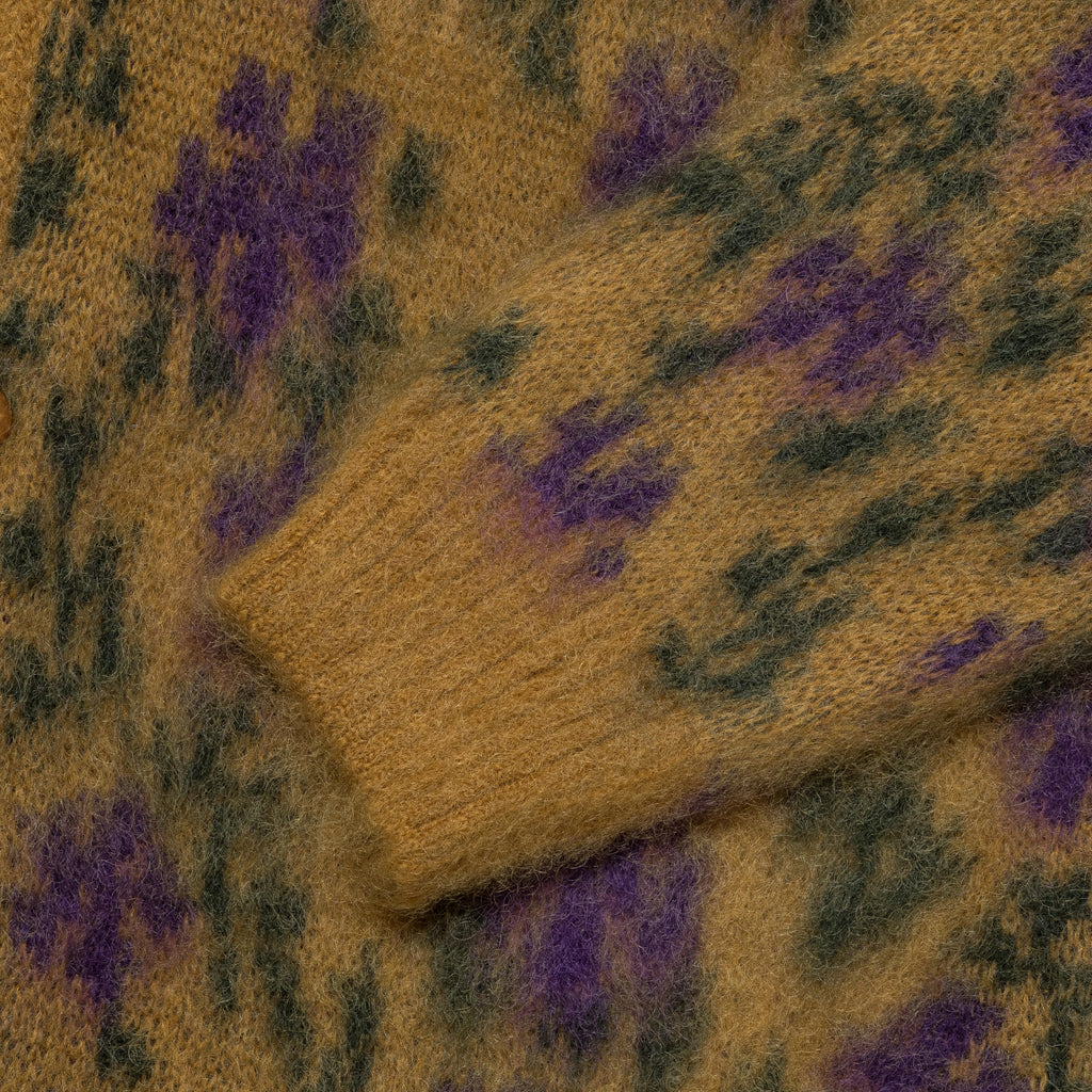 Mohair Cardigan - Yellow Flower
