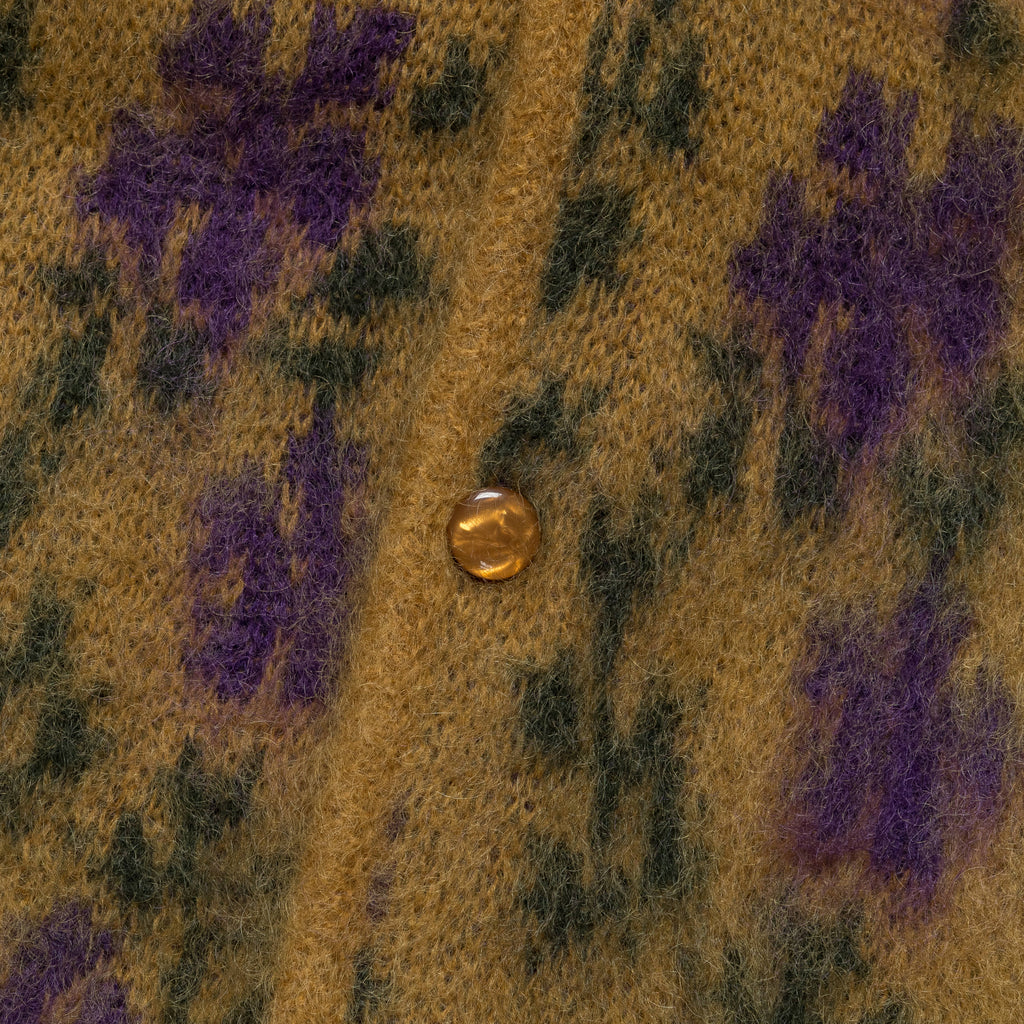 Mohair Cardigan - Yellow Flower