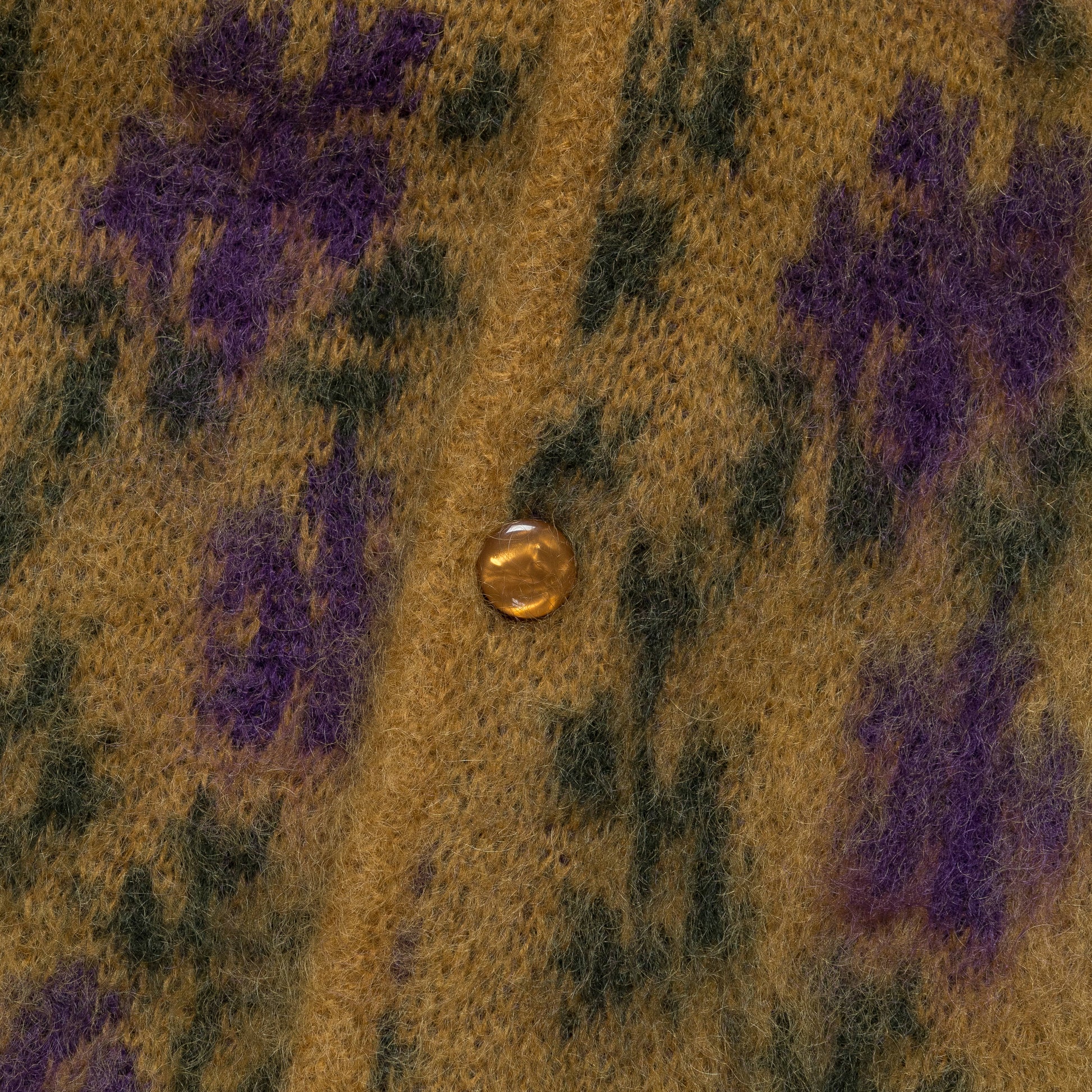 Mohair Cardigan - Yellow Flower