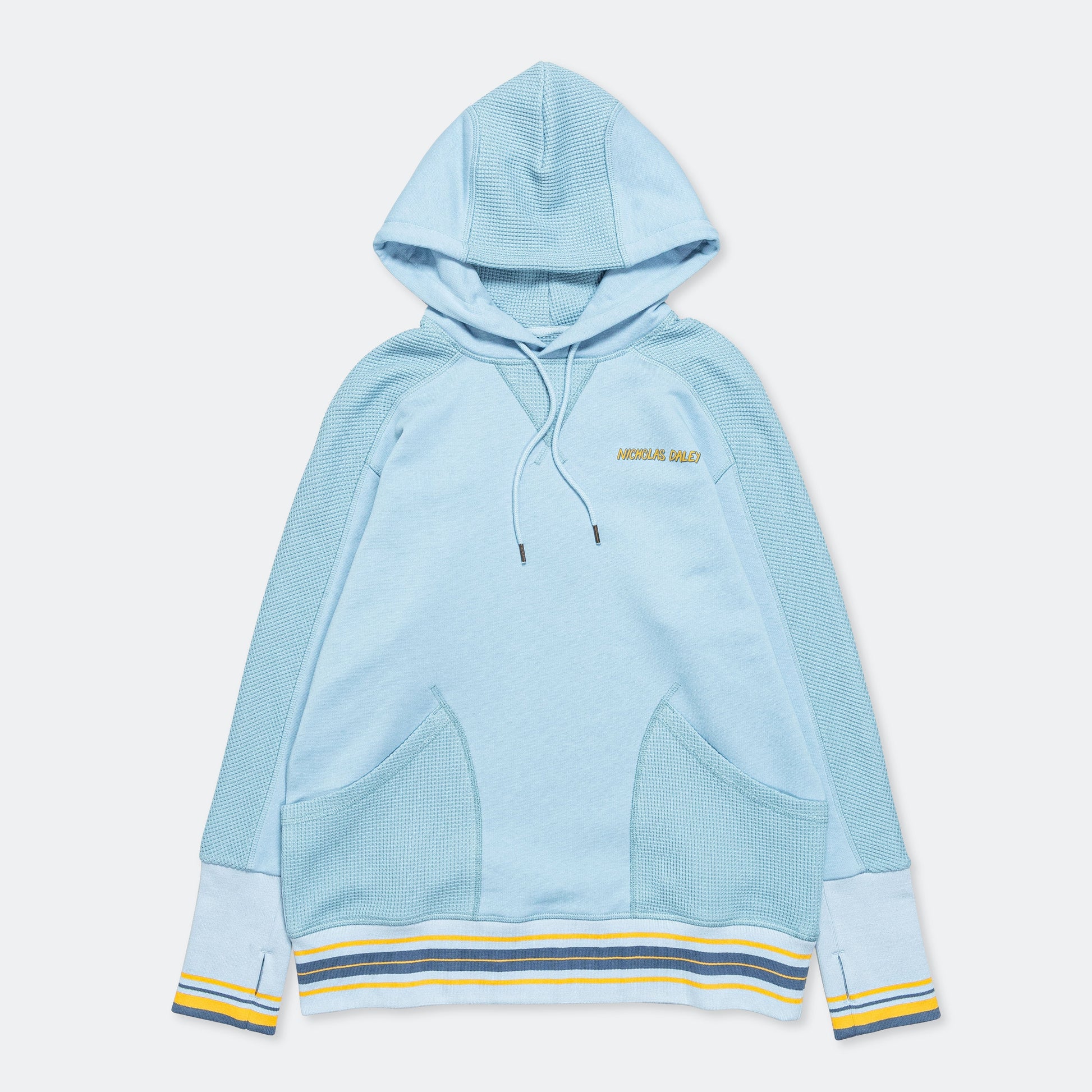 Panelled Hoodie - Powder Blue