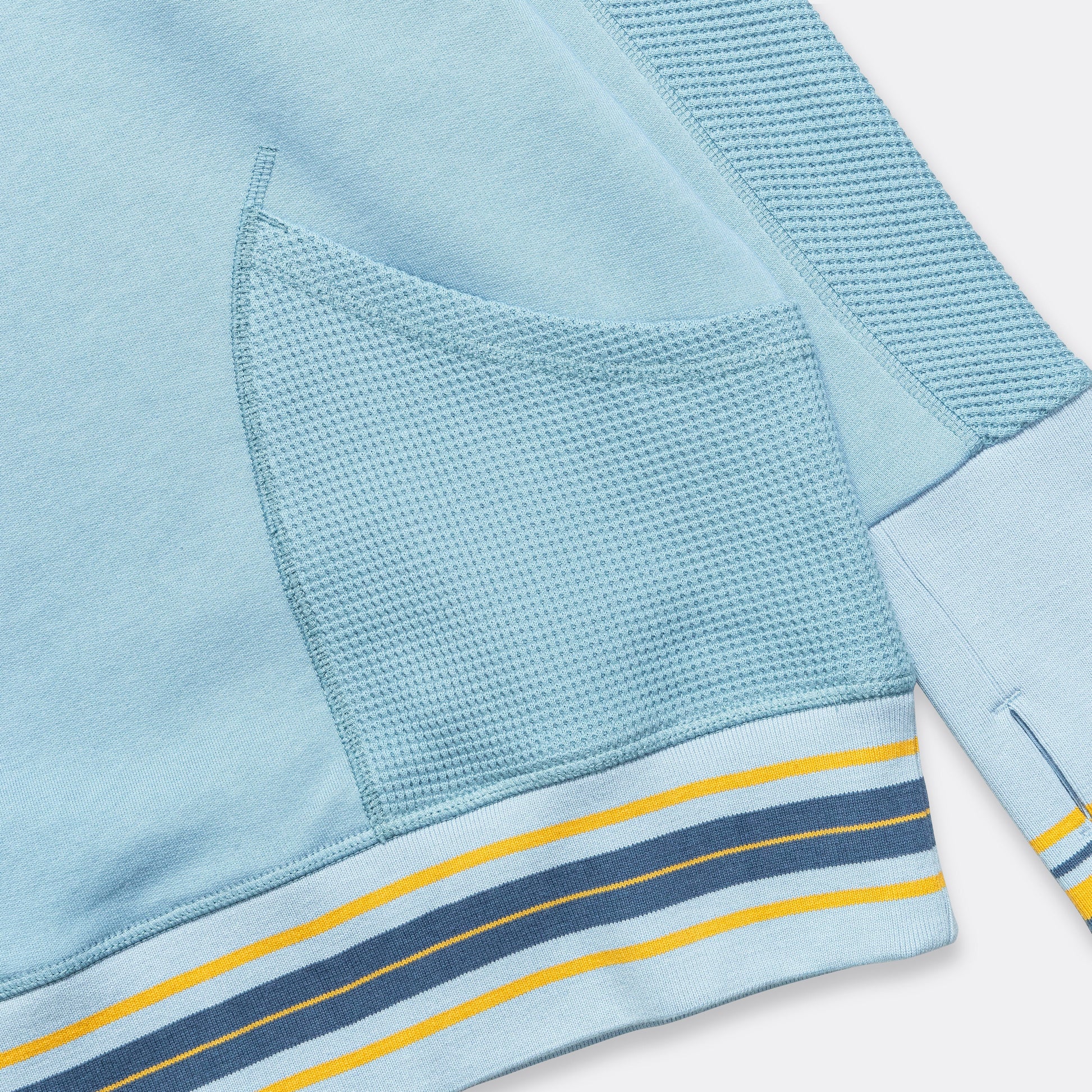 Panelled Hoodie - Powder Blue