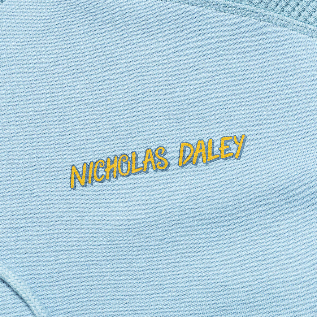 Panelled Hoodie - Powder Blue