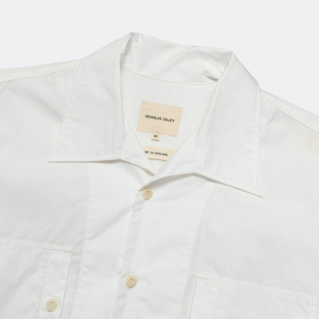 Long Sleeve Two Pocket Shirt - Whiten
