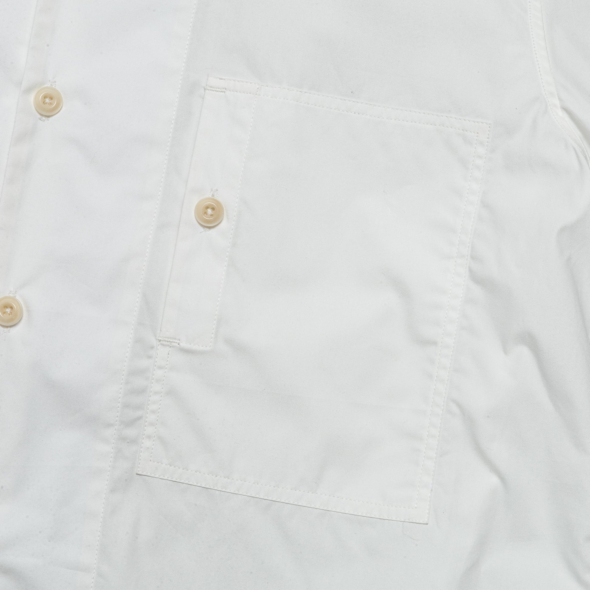Long Sleeve Two Pocket Shirt - Whiten