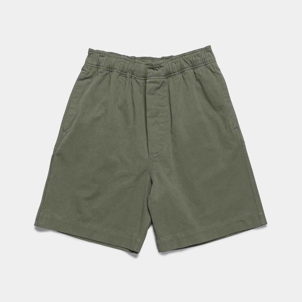 Pull Up Shorts - Uniform Green Cotton Hemp Twill (LBS)