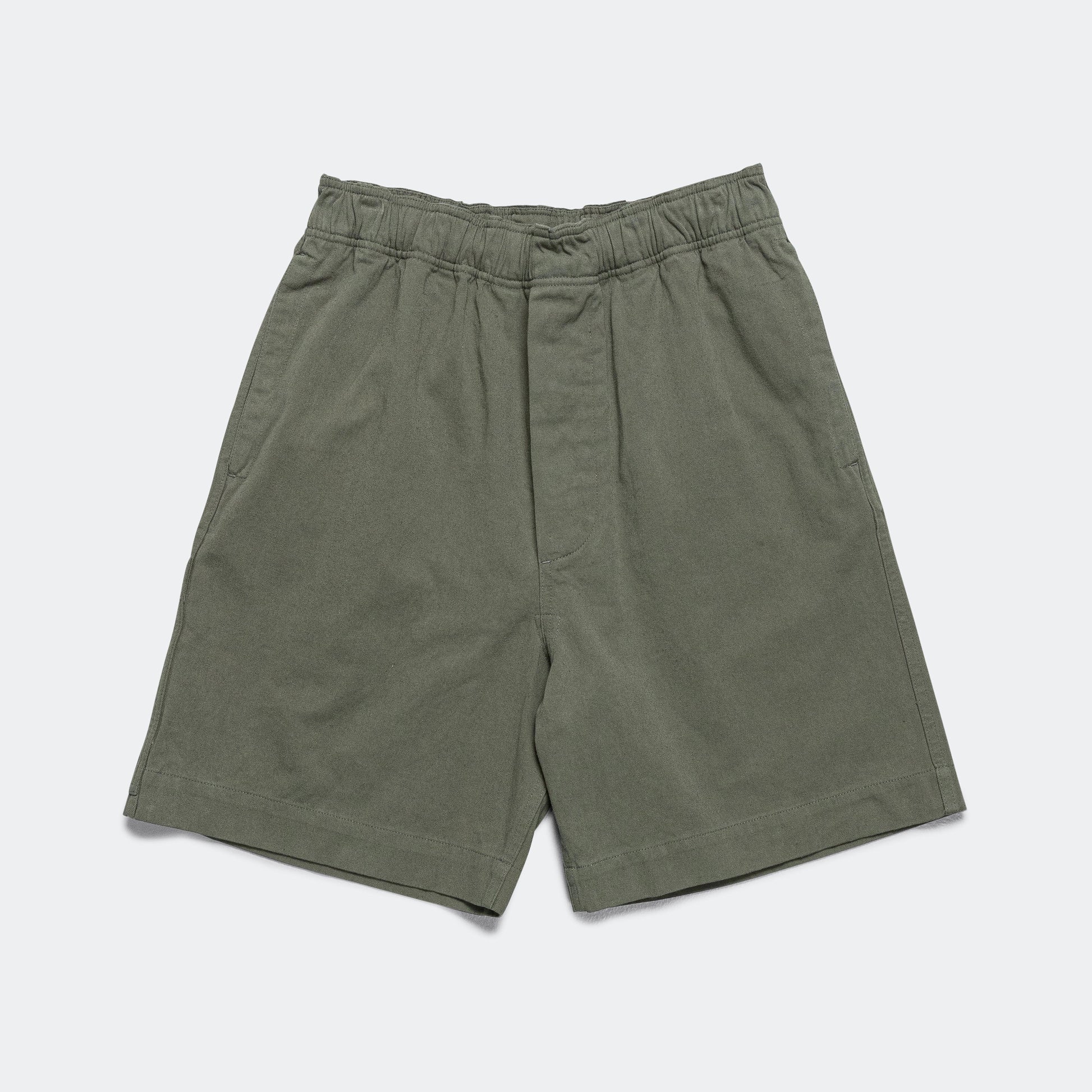 Pull Up Shorts - Uniform Green Cotton Hemp Twill (LBS)