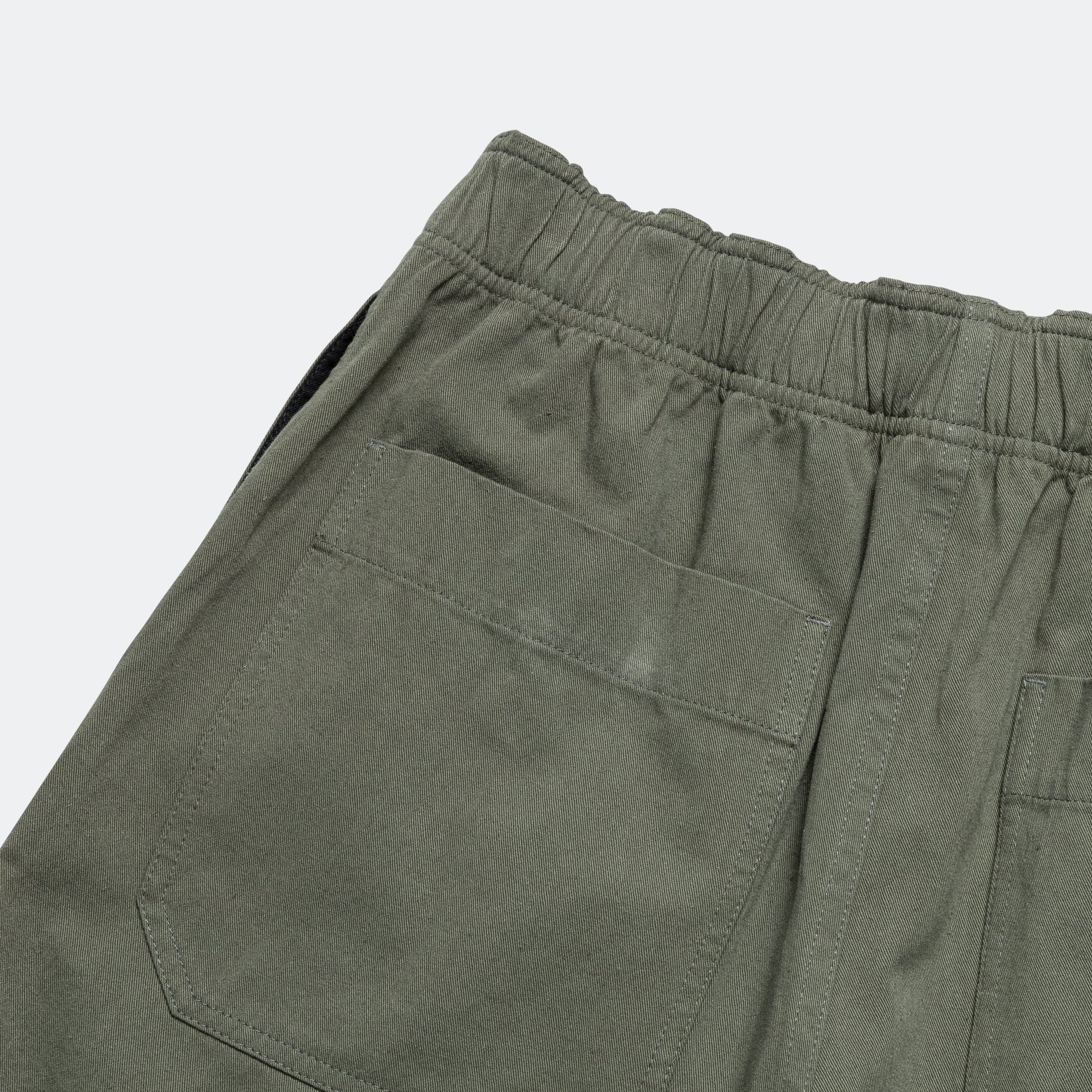 Pull Up Shorts - Uniform Green Cotton Hemp Twill (LBS)