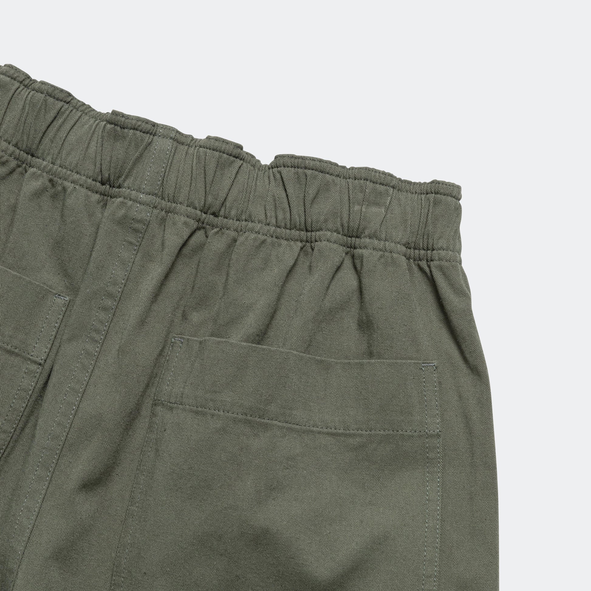 Pull Up Shorts - Uniform Green Cotton Hemp Twill (LBS)