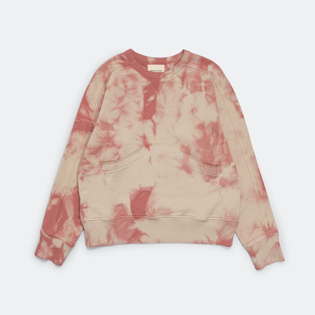 Tie-Dye Crewneck - Beige/Pink