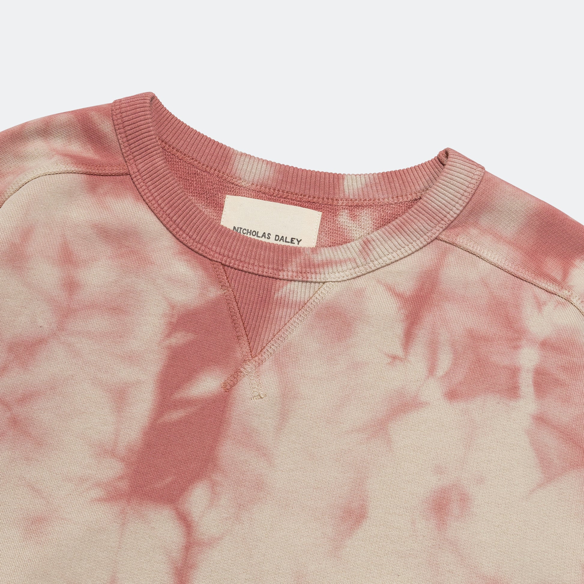 Tie-Dye Crewneck - Beige/Pink