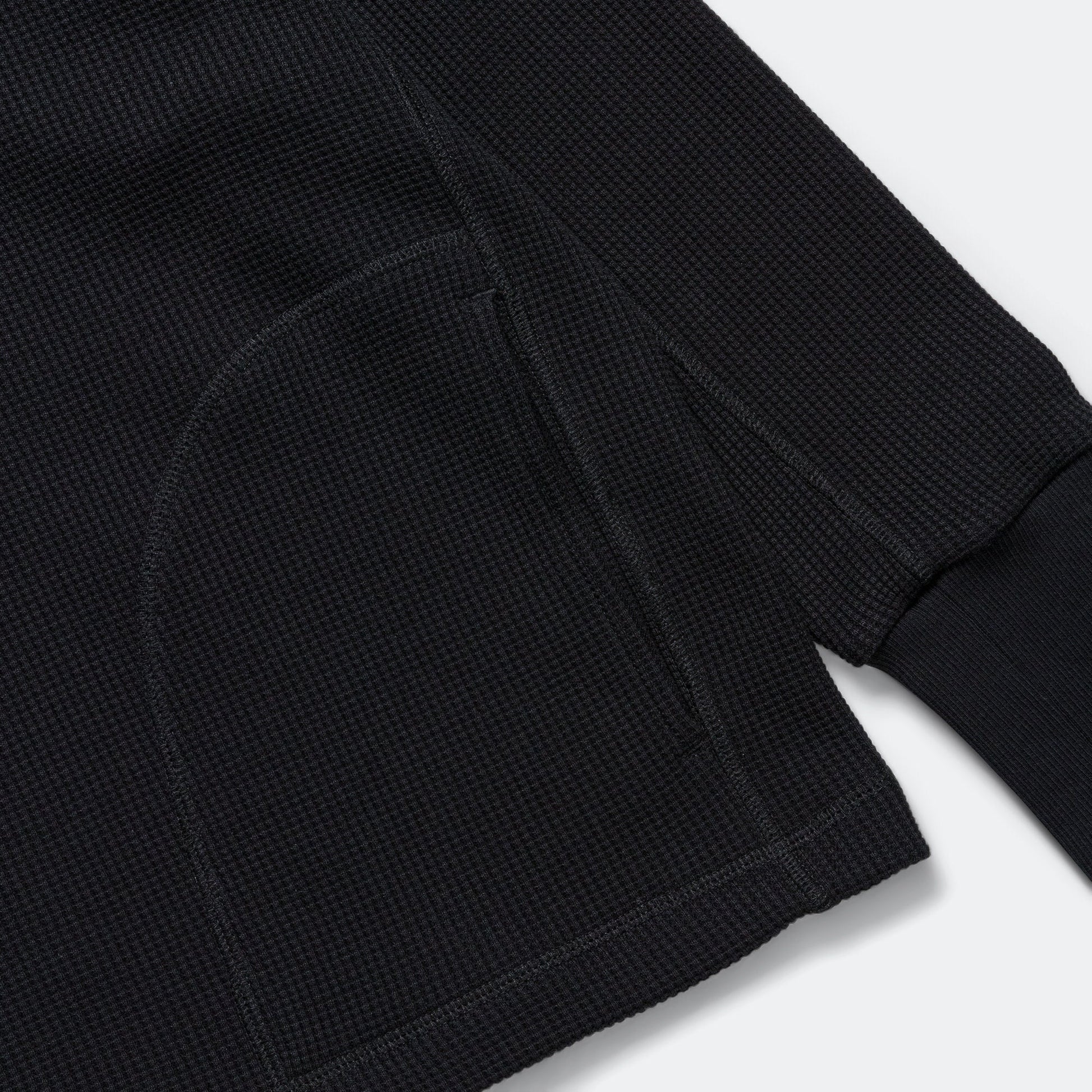 Waffle Crew Neck - Black