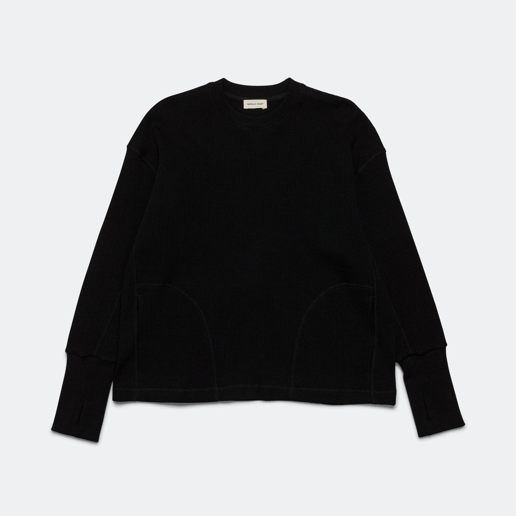 Waffle Crewneck - Black