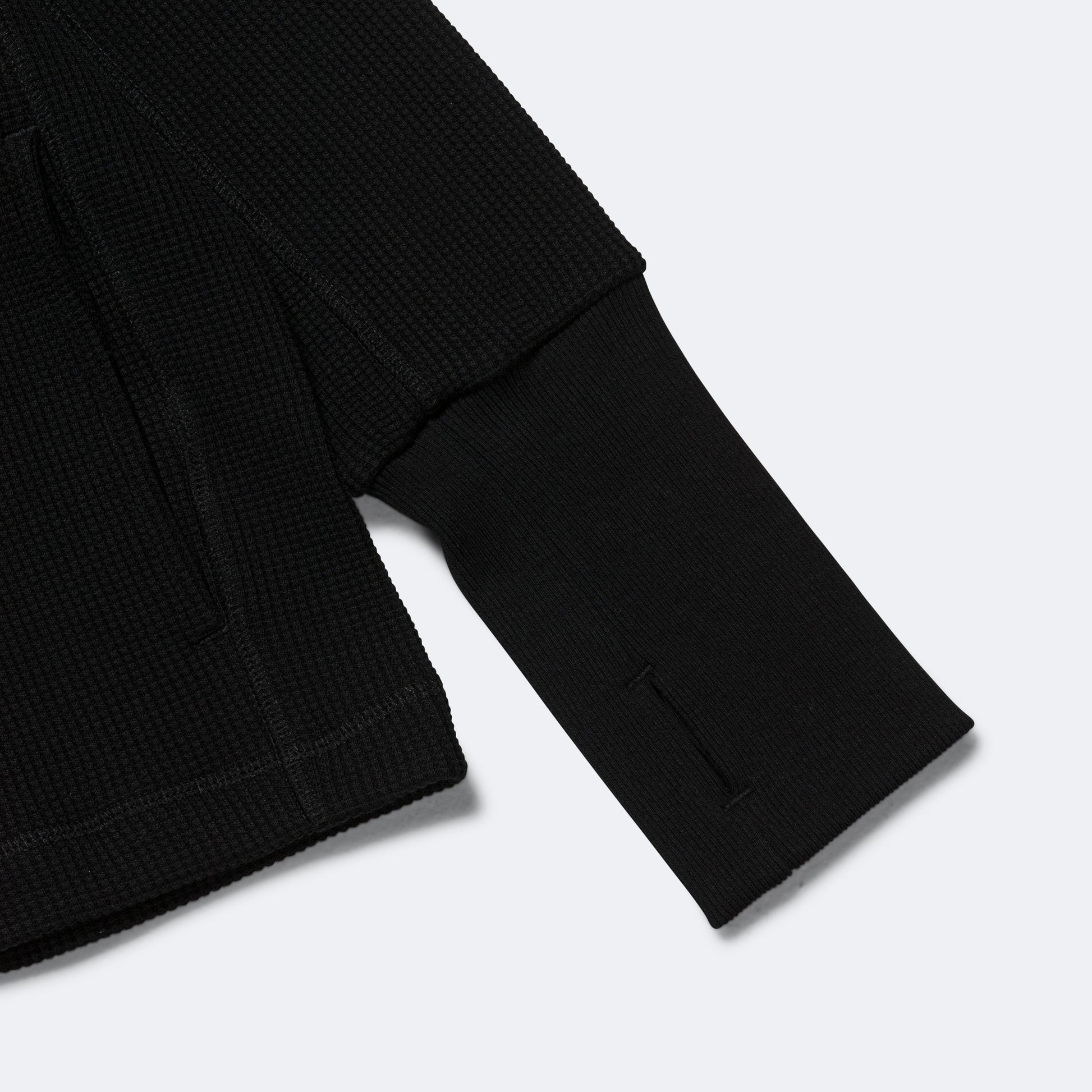 Waffle Crewneck - Black