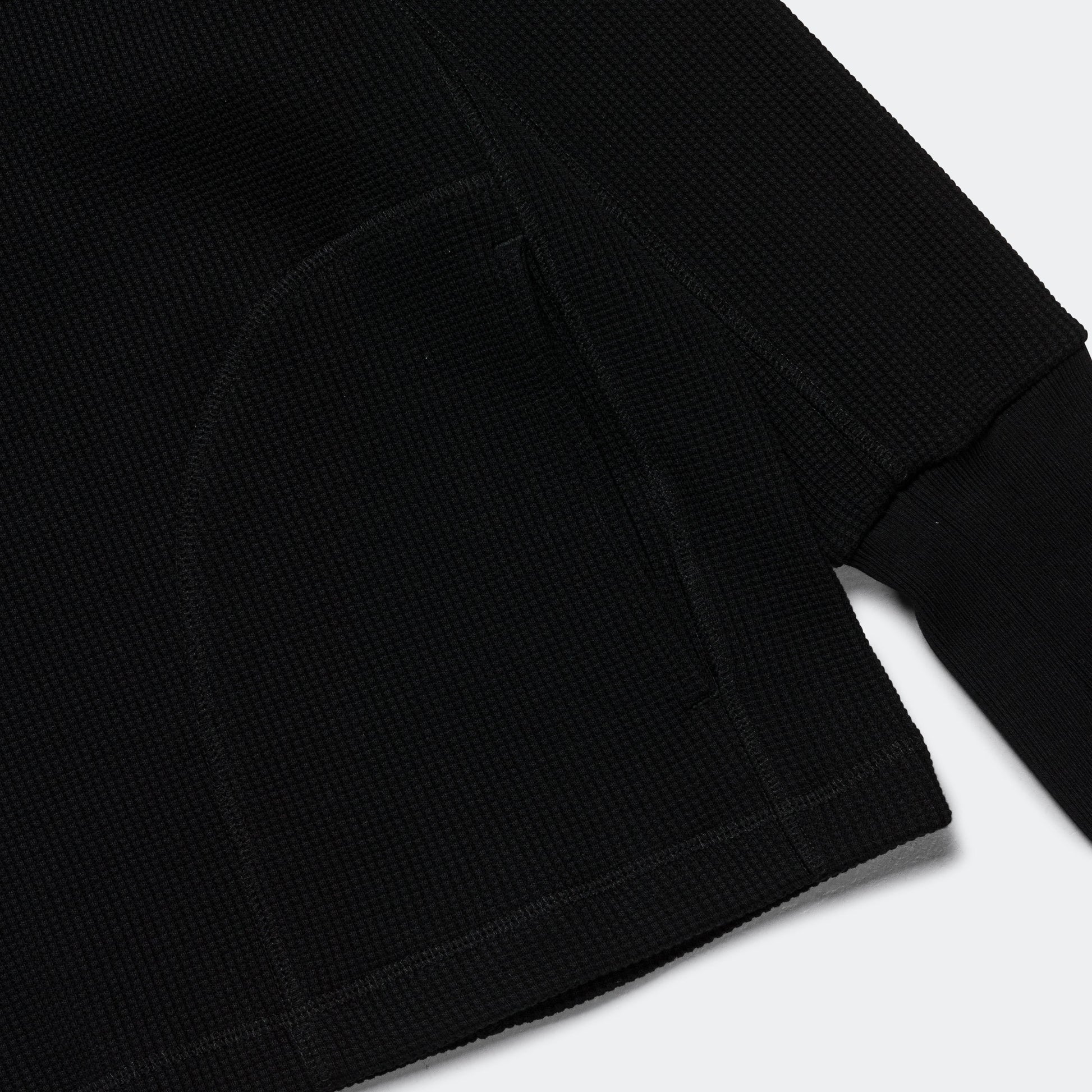 Waffle Crewneck - Black