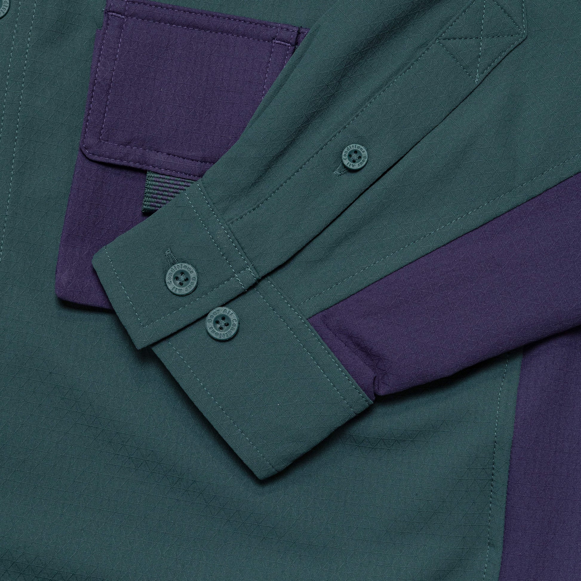Dri-FIT UV 'Devastation Trail' Shirt - Deep Jungle/Purple Ink