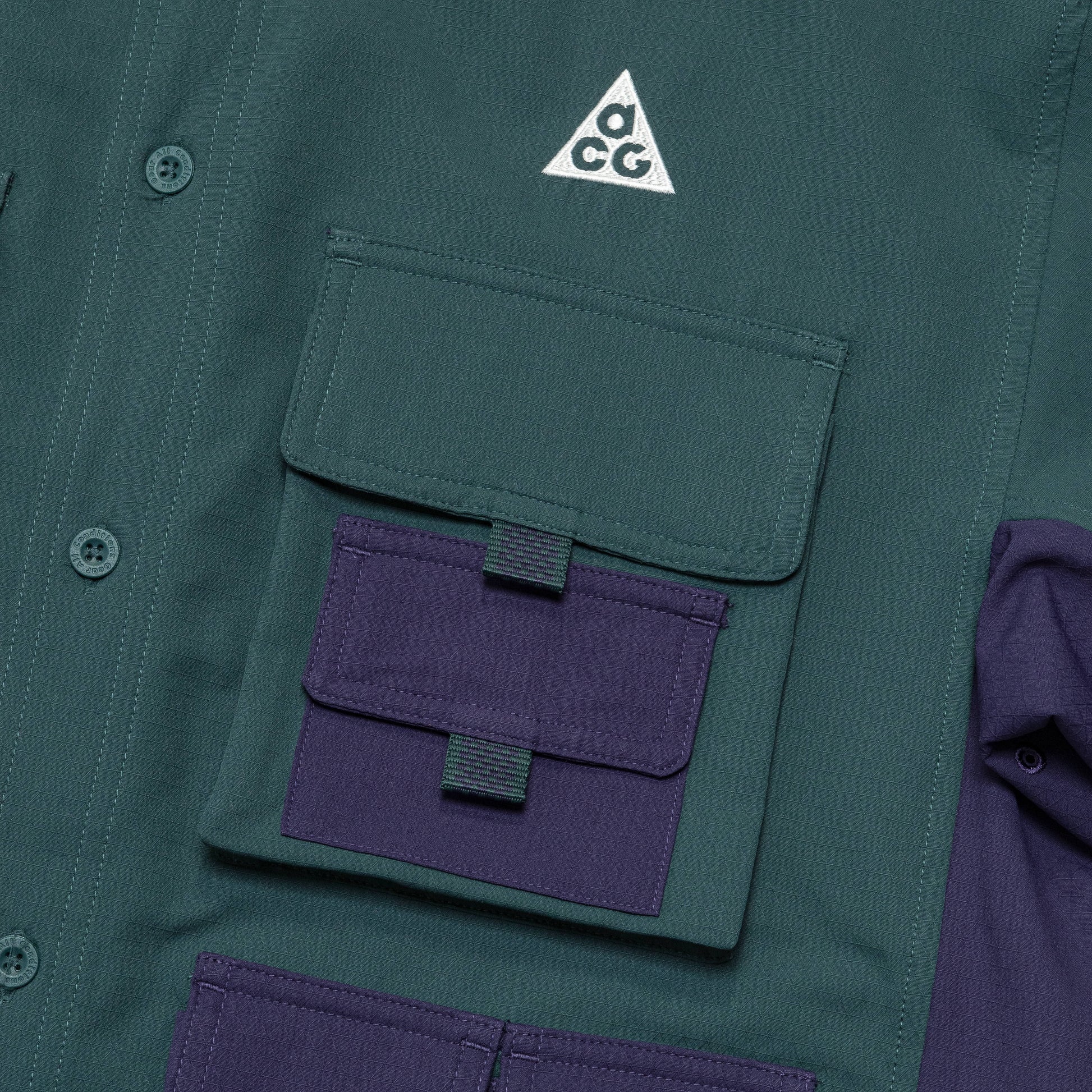 Dri-FIT UV 'Devastation Trail' Shirt - Deep Jungle/Purple Ink