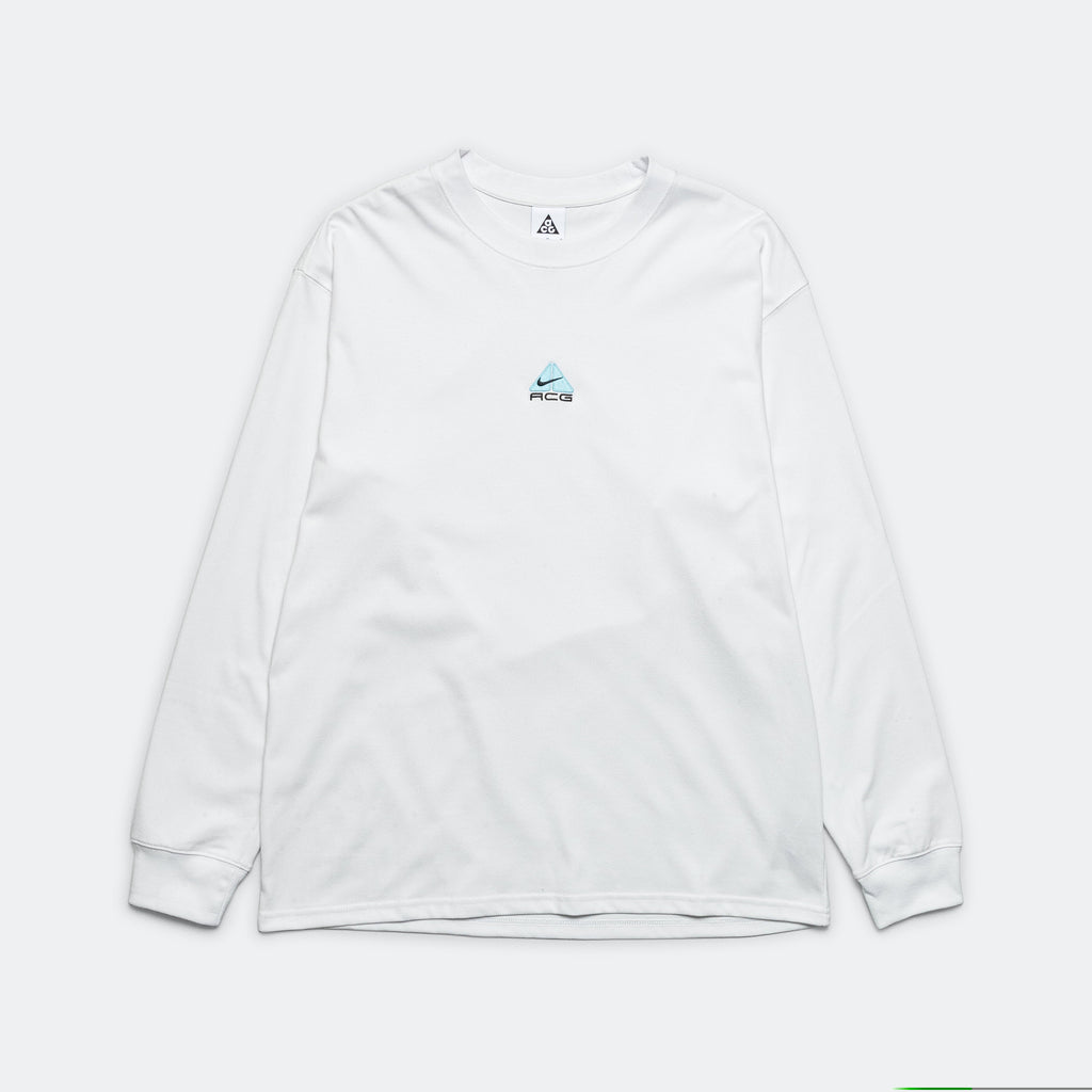 NRG LBR LS Tee Lungs - Summit White/Aquarius Blue