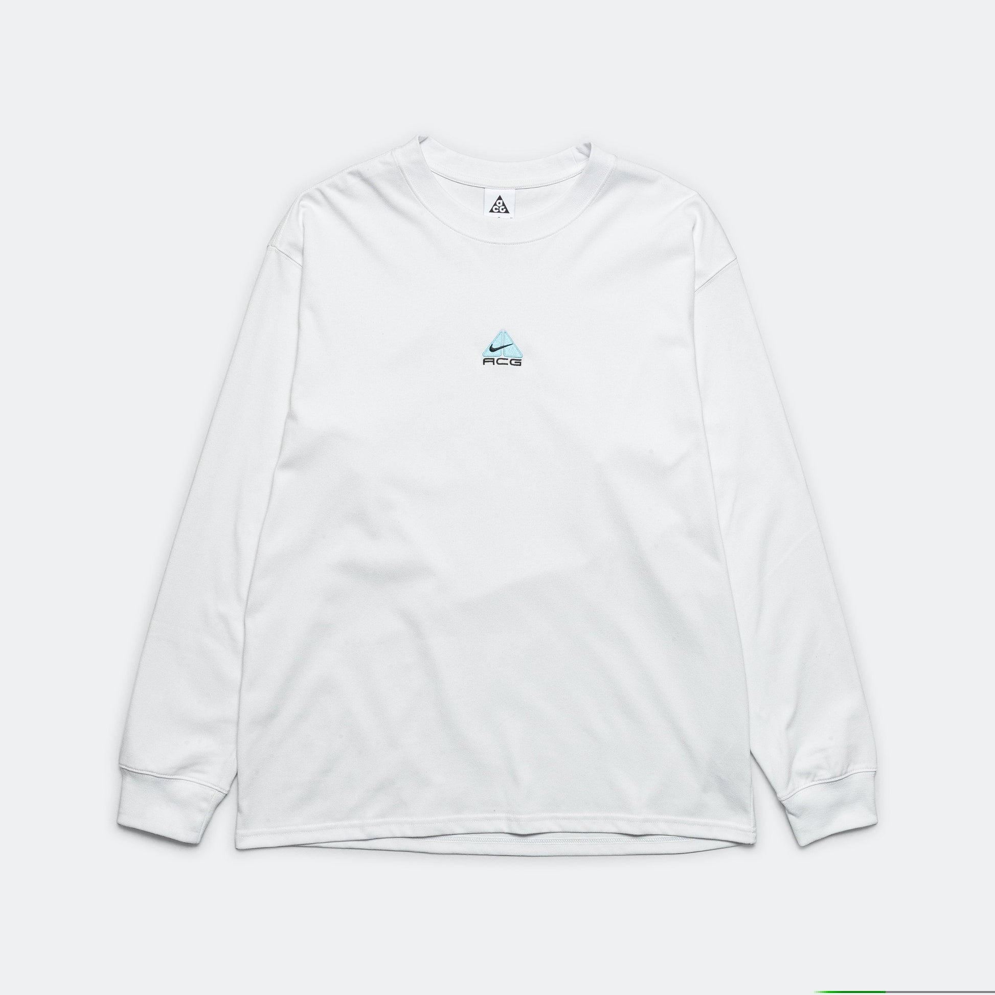 NRG LBR LS Tee Lungs - Summit White/Aquarius Blue