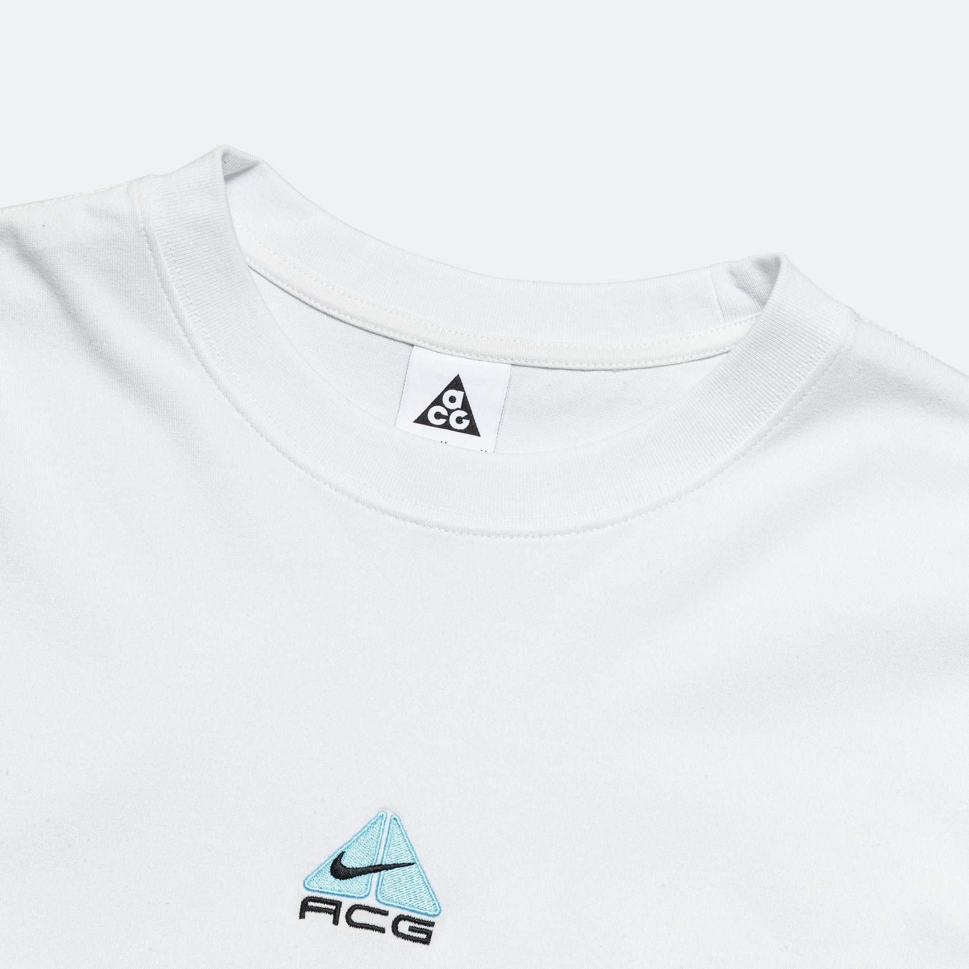 NRG LBR LS Tee Lungs - Summit White/Aquarius Blue