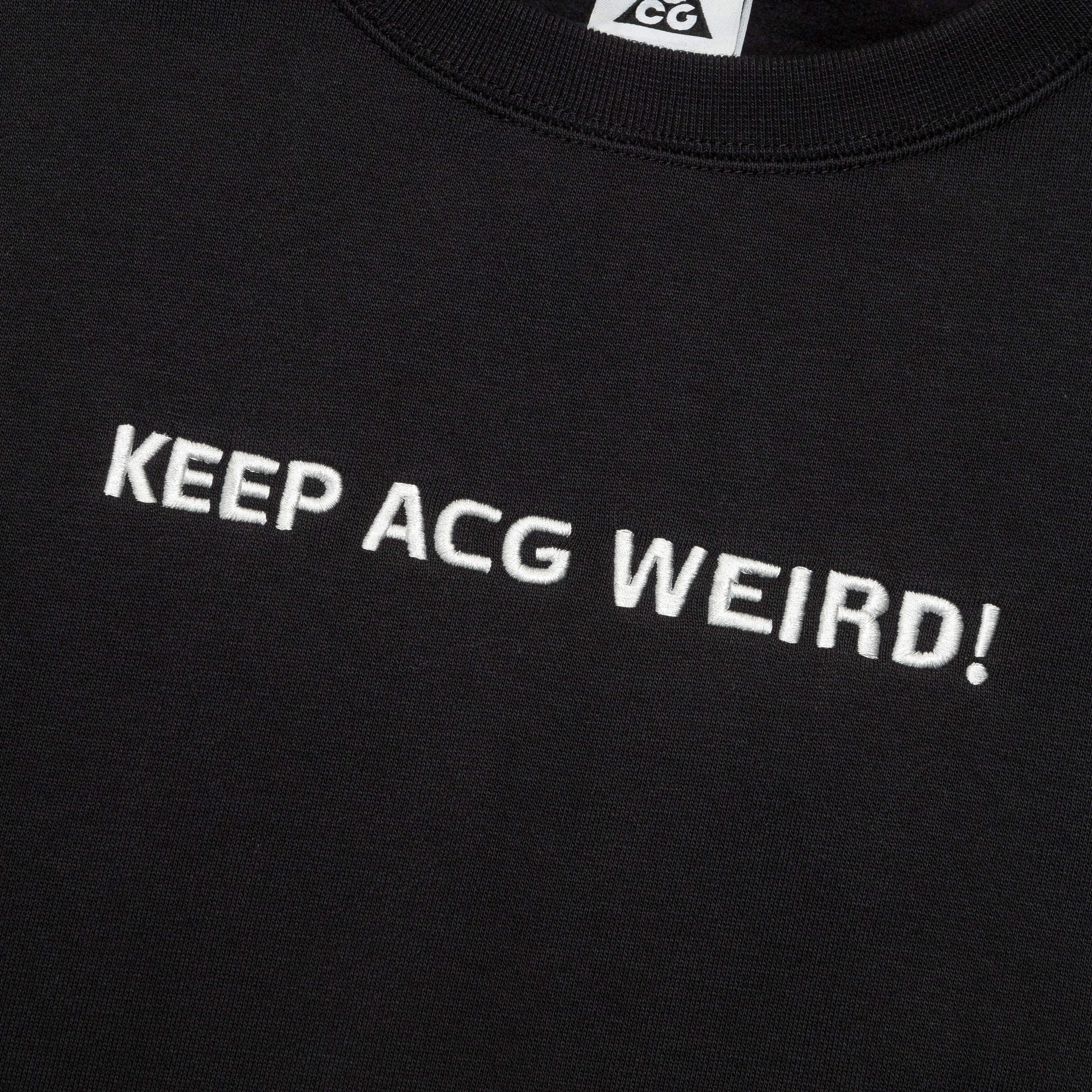Therma-FIT Crew Fleece GX 'Keep ACG Weird!' - Black/Summit White-Black