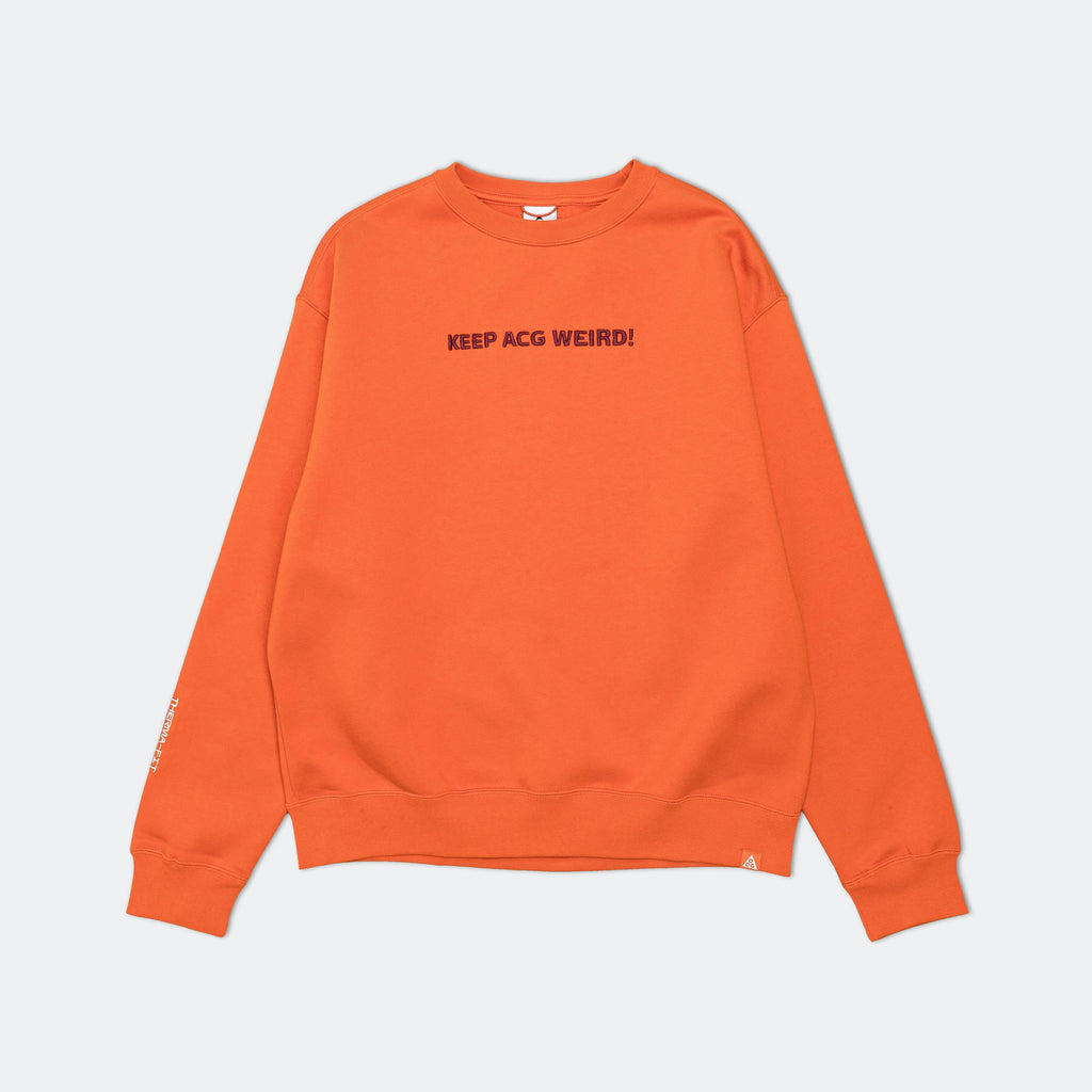 Therma-FIT Crew FLC GX - Campfire Orange/Summit White