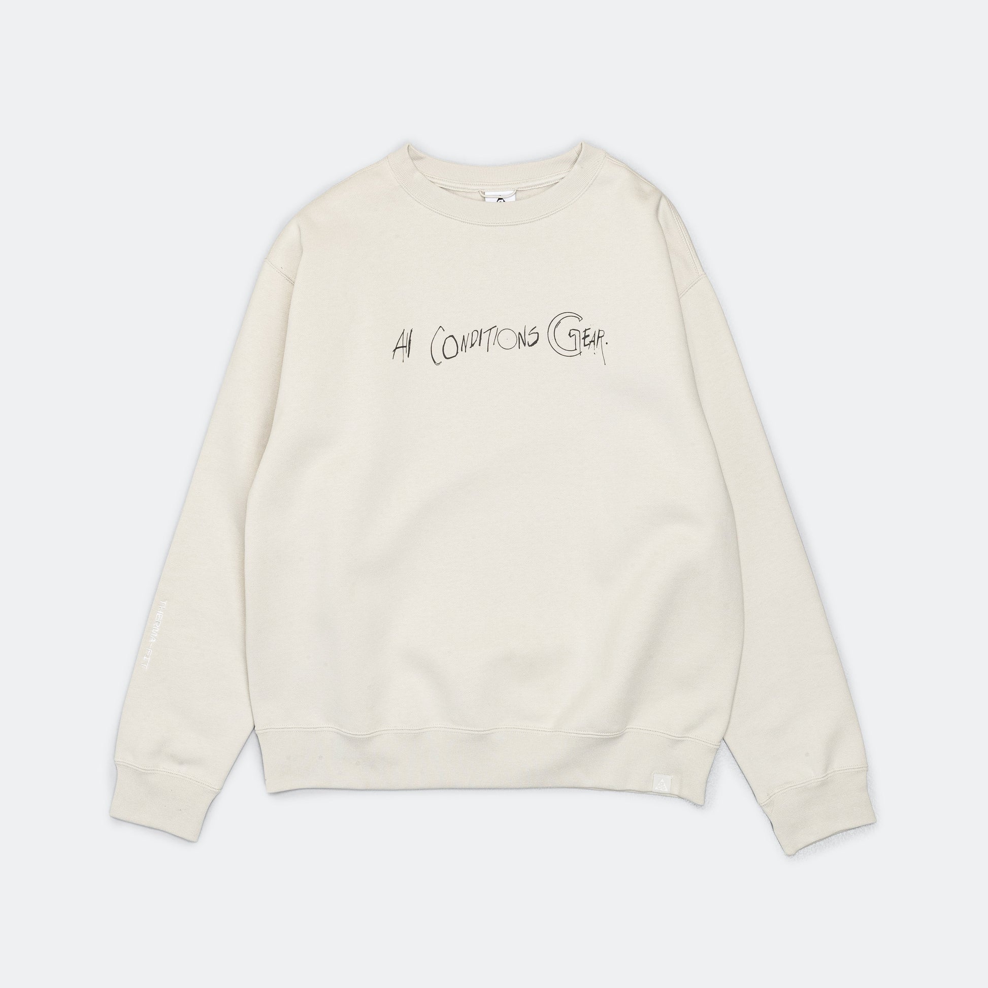 Therma-FIT Fleece Crew - Light Bone/Black-Summit White